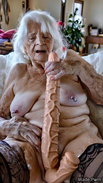 Dildo caucasian woman saggy tits selfie indoors made AI porn - made.porn on pornintellect.com