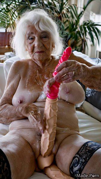 90 piercing white hair masturbation indoors woman bangs hair AI porn - made.porn on pornintellect.com