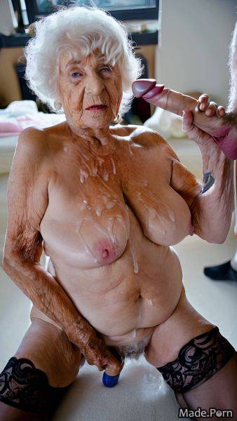 Saggy tits indoors hairy blowjob white hair slutty woman AI porn - made.porn on pornintellect.com