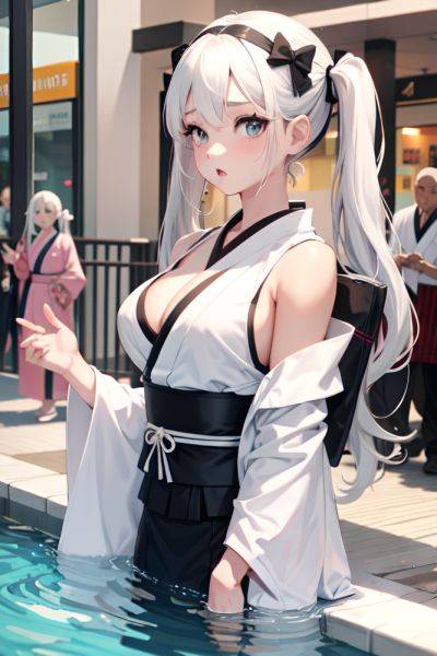 Anime Busty Small Tits 50s Age Shocked Face White Hair Pigtails Hair Style Light Skin Black And White Mall Front View Bathing Kimono 3677693740019510032 - AI Hentai - aihentai.co on pornintellect.com