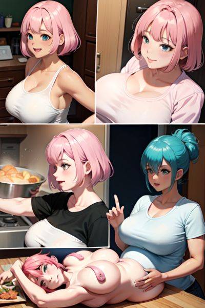 Anime Pregnant Huge Boobs 30s Age Happy Face Pink Hair Pixie Hair Style Dark Skin Vintage Gym Side View Cooking Schoolgirl 3677743991137527823 - AI Hentai - aihentai.co on pornintellect.com