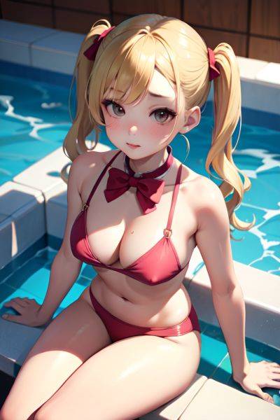 Anime Busty Small Tits 40s Age Pouting Lips Face Blonde Pigtails Hair Style Light Skin Comic Hot Tub Front View Sleeping Schoolgirl 3677832896921669316 - AI Hentai - aihentai.co on pornintellect.com