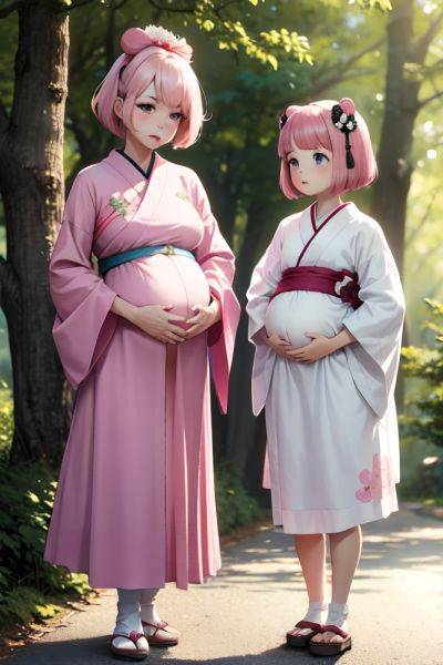 Anime Pregnant Small Tits 50s Age Sad Face Pink Hair Bobcut Hair Style Light Skin Soft Anime Forest Front View T Pose Geisha 3677829031451063049 - AI Hentai - aihentai.co on pornintellect.com