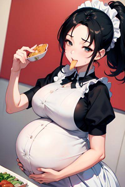 Anime Pregnant Huge Boobs 50s Age Happy Face Black Hair Ponytail Hair Style Light Skin Watercolor Hospital Close Up View Eating Maid 3677991381217042123 - AI Hentai - aihentai.co on pornintellect.com