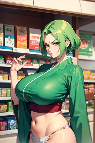 Anime Skinny Huge Boobs 60s Age Angry Face Green Hair Slicked Hair Style Light Skin Watercolor Grocery Front View Bathing Kimono 3681941892658409708 - AI Hentai - aihentai.co on pornintellect.com