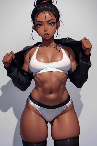 Anime Busty Small Tits 80s Age Ahegao Face Ginger Slicked Hair Style Dark Skin Dark Fantasy Stage Close Up View Working Out Bra 3682081049062931809 - AI Hentai - aihentai.co on pornintellect.com