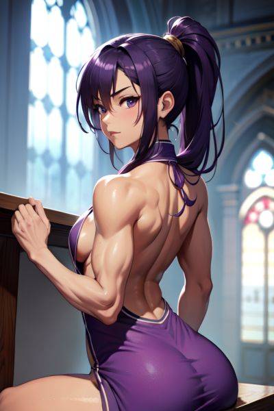 Anime Muscular Small Tits 20s Age Seductive Face Purple Hair Ponytail Hair Style Dark Skin Skin Detail (beta) Church Back View Straddling Bathrobe 3683727737916269058 - AI Hentai - aihentai.co on pornintellect.com