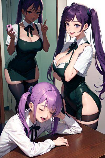 Anime Busty Small Tits 50s Age Laughing Face Purple Hair Pigtails Hair Style Dark Skin Mirror Selfie Meadow Side View Sleeping Stockings 3684013784888686795 - AI Hentai - aihentai.co on pornintellect.com