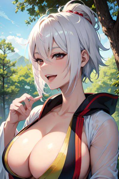 Anime Muscular Huge Boobs 20s Age Laughing Face White Hair Pixie Hair Style Light Skin Soft Anime Forest Close Up View Cumshot Kimono 3684044708722083460 - AI Hentai - aihentai.co on pornintellect.com