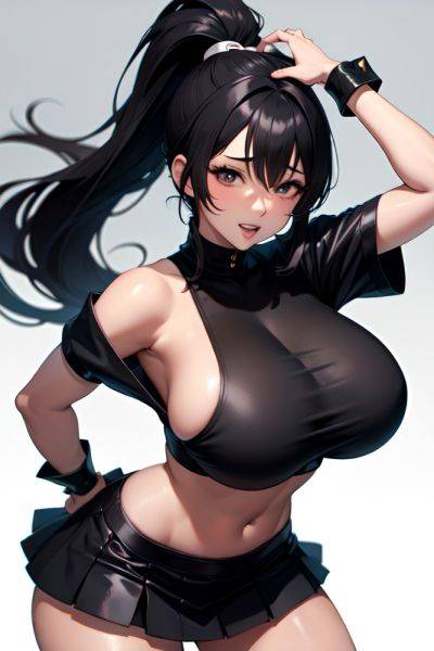 Anime Busty Huge Boobs 20s Age Orgasm Face Black Hair Ponytail Hair Style Dark Skin Dark Fantasy Strip Club Close Up View Massage Mini Skirt 3684172268629450377 - AI Hentai - aihentai.co on pornintellect.com