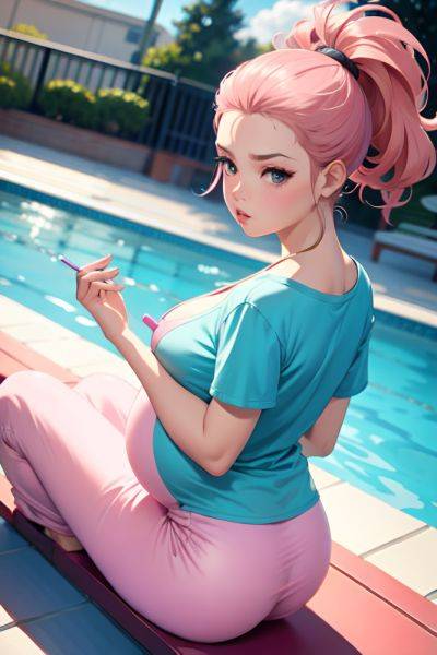 Anime Pregnant Small Tits 80s Age Pouting Lips Face Pink Hair Slicked Hair Style Light Skin Comic Pool Back View Bending Over Pajamas 3684183862386949998 - AI Hentai - aihentai.co on pornintellect.com