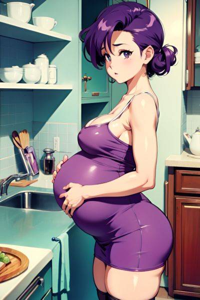Anime Pregnant Small Tits 80s Age Shocked Face Purple Hair Pixie Hair Style Light Skin Vintage Kitchen Side View Bathing Stockings 3684249575361428371 - AI Hentai - aihentai.co on pornintellect.com