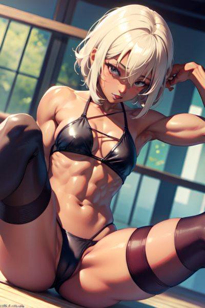 Anime Muscular Small Tits 80s Age Ahegao Face Brunette Pixie Hair Style Dark Skin Skin Detail (beta) Prison Close Up View Spreading Legs Stockings 3684265037243937738 - AI Hentai - aihentai.co on pornintellect.com
