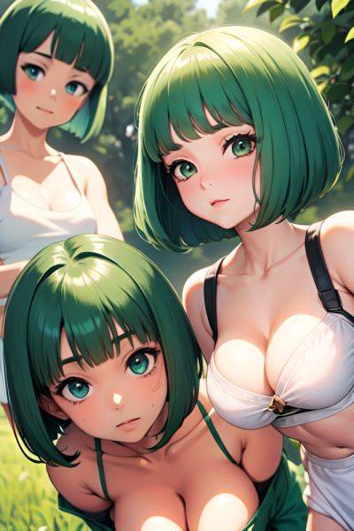 Anime Busty Small Tits 70s Age Shocked Face Green Hair Bobcut Hair Style Dark Skin Vintage Meadow Front View Bending Over Teacher 3684323023249929188 - AI Hentai - aihentai.co on pornintellect.com