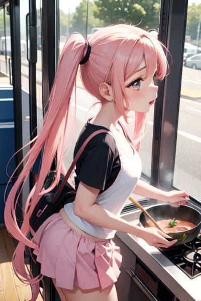 Anime Busty Small Tits 20s Age Shocked Face Pink Hair Pigtails Hair Style Light Skin Warm Anime Bus Side View Cooking Mini Skirt 3684922170614280237 - AI Hentai - aihentai.co on pornintellect.com