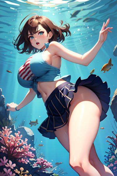 Anime Busty Huge Boobs 40s Age Angry Face Brunette Bobcut Hair Style Light Skin Watercolor Underwater Back View Cumshot Mini Skirt 3684945360111514166 - AI Hentai - aihentai.co on pornintellect.com