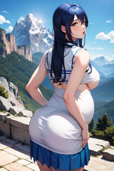 Anime Pregnant Huge Boobs 30s Age Shocked Face Blue Hair Straight Hair Style Light Skin Skin Detail (beta) Mountains Back View Eating Schoolgirl 3684949227693893310 - AI Hentai - aihentai.co on pornintellect.com