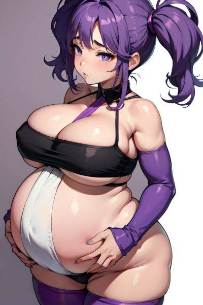 Anime Pregnant Huge Boobs 80s Age Sad Face Purple Hair Pigtails Hair Style Light Skin Skin Detail (beta) Club Close Up View Gaming Stockings 3685061327556278496 - AI Hentai - aihentai.co on pornintellect.com