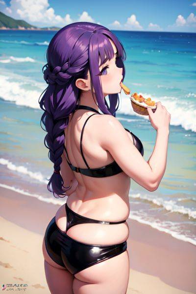 Anime Chubby Small Tits 18 Age Pouting Lips Face Purple Hair Braided Hair Style Light Skin Film Photo Beach Back View Eating Latex 3685084519165272211 - AI Hentai - aihentai.co on pornintellect.com