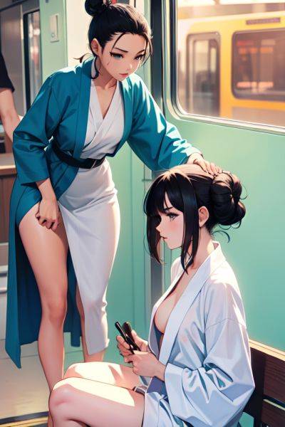 Anime Skinny Small Tits 80s Age Seductive Face Black Hair Hair Bun Hair Style Light Skin Illustration Train Side View Massage Bathrobe 3685138635753755921 - AI Hentai - aihentai.co on pornintellect.com