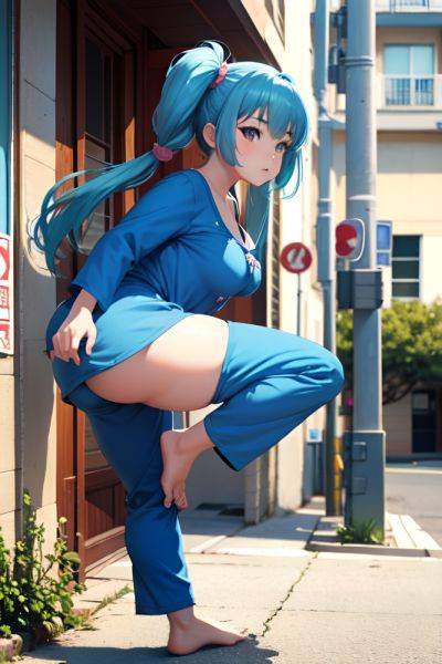 Anime Chubby Small Tits 70s Age Serious Face Blue Hair Pigtails Hair Style Light Skin 3d Street Side View Jumping Pajamas 3680314529023287806 - AI Hentai - aihentai.co on pornintellect.com