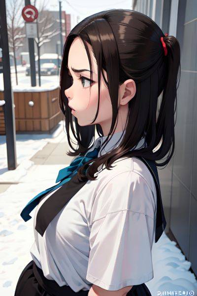 Anime Chubby Small Tits 40s Age Angry Face Brunette Slicked Hair Style Light Skin Charcoal Snow Side View On Back Teacher 3685293252466338547 - AI Hentai - aihentai.co on pornintellect.com