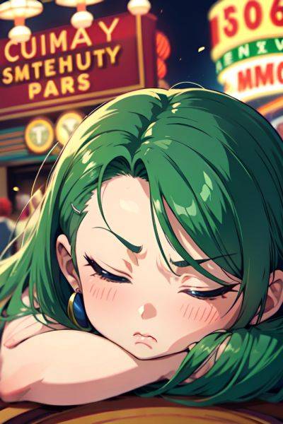 Anime Chubby Small Tits 30s Age Angry Face Green Hair Slicked Hair Style Light Skin Crisp Anime Casino Close Up View Sleeping Partially Nude 3685331909284210544 - AI Hentai - aihentai.co on pornintellect.com