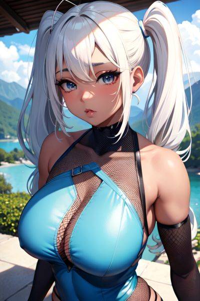 Anime Skinny Huge Boobs 20s Age Pouting Lips Face White Hair Pigtails Hair Style Dark Skin Soft Anime Mountains Front View Cumshot Fishnet 3685393758028668973 - AI Hentai - aihentai.co on pornintellect.com