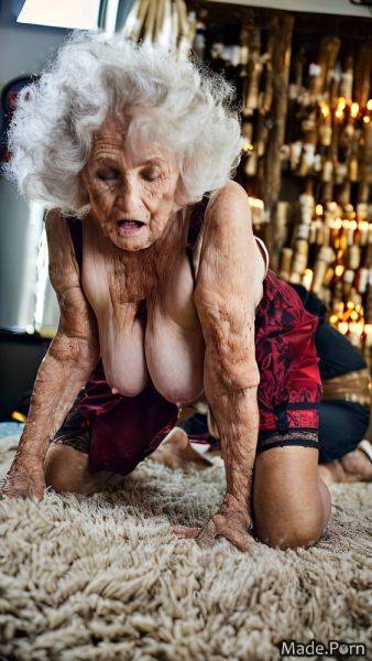 Doggystyle slutty wild afro white hair made interracial looking at viewer AI porn - made.porn on pornintellect.com