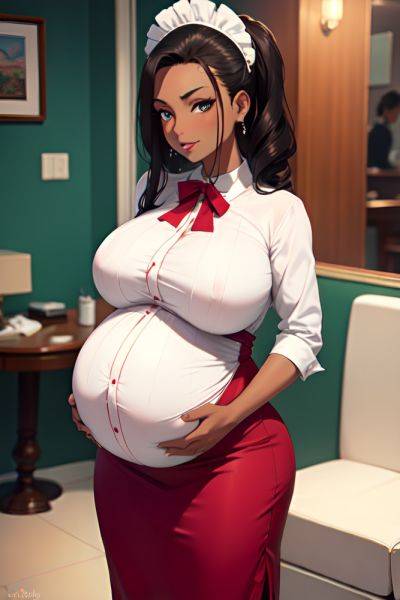 Anime Pregnant Huge Boobs 50s Age Seductive Face Brunette Slicked Hair Style Dark Skin Soft + Warm Casino Front View Massage Maid 3682169955509729442 - AI Hentai - aihentai.co on pornintellect.com