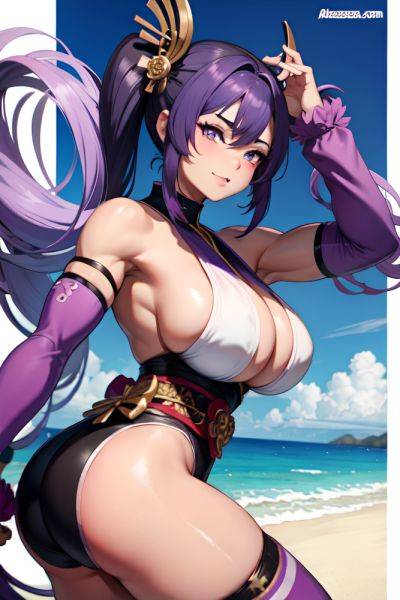 Anime Muscular Huge Boobs 18 Age Ahegao Face Purple Hair Pigtails Hair Style Dark Skin Black And White Desert Side View Gaming Geisha 3682220206004851633 - AI Hentai - aihentai.co on pornintellect.com