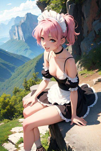 Anime Skinny Small Tits 80s Age Happy Face Pink Hair Pixie Hair Style Light Skin Black And White Mountains Side View Cumshot Maid 3685467200755606794 - AI Hentai - aihentai.co on pornintellect.com