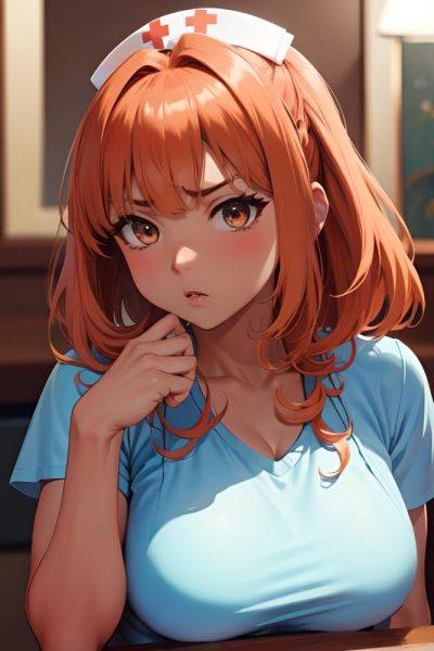 Anime Muscular Small Tits 50s Age Serious Face Ginger Bangs Hair Style Dark Skin Painting Stage Close Up View Cumshot Nurse 3685679802853844186 - AI Hentai - aihentai.co on pornintellect.com