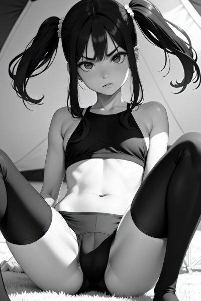 Anime Skinny Small Tits 70s Age Angry Face Brunette Pigtails Hair Style Dark Skin Black And White Tent Close Up View Cumshot Stockings 3685737782744885152 - AI Hentai - aihentai.co on pornintellect.com