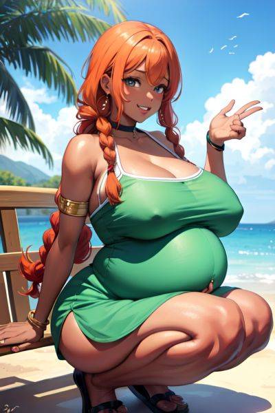 Anime Pregnant Huge Boobs 60s Age Happy Face Ginger Braided Hair Style Dark Skin Watercolor Couch Side View Squatting Fishnet 3685768706341205300 - AI Hentai - aihentai.co on pornintellect.com