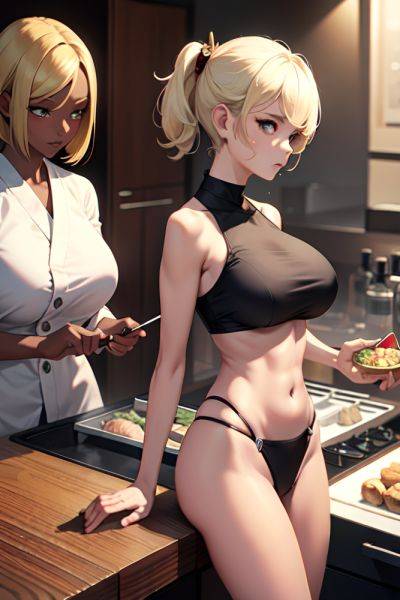 Anime Skinny Huge Boobs 60s Age Serious Face Blonde Pixie Hair Style Dark Skin Charcoal Grocery Side View Cooking Geisha 3686047020225085264 - AI Hentai - aihentai.co on pornintellect.com