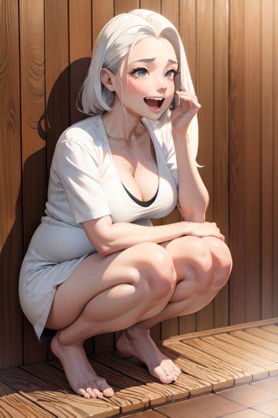 Anime Pregnant Small Tits 30s Age Laughing Face White Hair Slicked Hair Style Dark Skin 3d Sauna Front View Squatting Teacher 3686128194043379515 - AI Hentai - aihentai.co on pornintellect.com