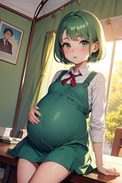 Anime Pregnant Small Tits 50s Age Shocked Face Green Hair Bangs Hair Style Light Skin Watercolor Tent Back View Jumping Schoolgirl 3686313736784760917 - AI Hentai - aihentai.co on pornintellect.com