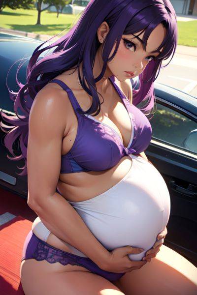 Anime Pregnant Small Tits 70s Age Serious Face Purple Hair Straight Hair Style Dark Skin Skin Detail (beta) Car Side View Working Out Bra 3686363987902703666 - AI Hentai - aihentai.co on pornintellect.com