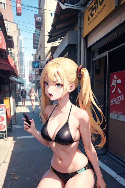 Anime Busty Small Tits 50s Age Angry Face Blonde Pigtails Hair Style Light Skin Cyberpunk Restaurant Side View Jumping Bikini 3686379453553171568 - AI Hentai - aihentai.co on pornintellect.com
