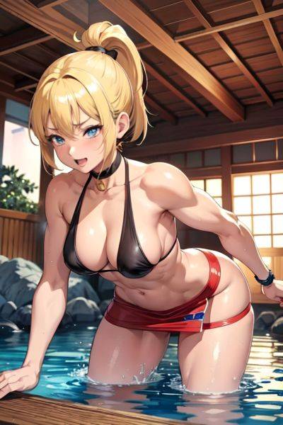 Anime Muscular Small Tits 80s Age Ahegao Face Blonde Ponytail Hair Style Light Skin Watercolor Onsen Side View Bending Over Mini Skirt 3686421971634146508 - AI Hentai - aihentai.co on pornintellect.com