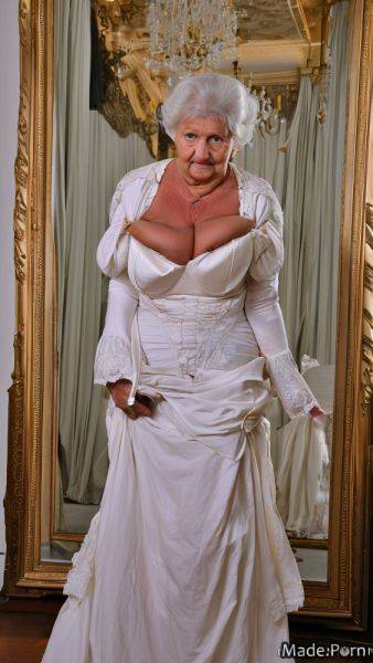 Arched eyebrow fairer skin 90 standing bangs hair tall wedding AI porn - made.porn on pornintellect.com
