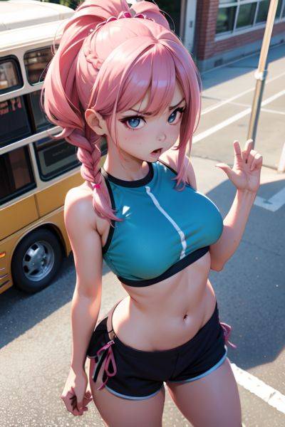 Anime Busty Small Tits 60s Age Angry Face Pink Hair Braided Hair Style Light Skin 3d Bus Front View T Pose Bikini 3686665495556541001 - AI Hentai - aihentai.co on pornintellect.com
