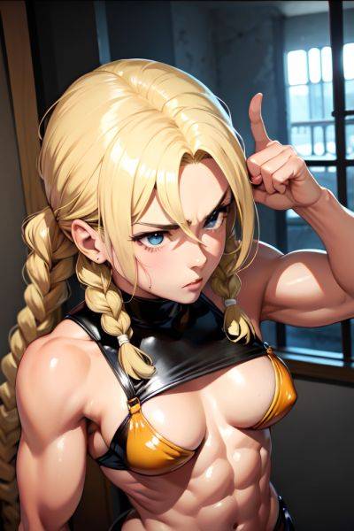 Anime Muscular Small Tits 50s Age Serious Face Blonde Braided Hair Style Light Skin Comic Prison Close Up View Gaming Latex 3686700286939594799 - AI Hentai - aihentai.co on pornintellect.com