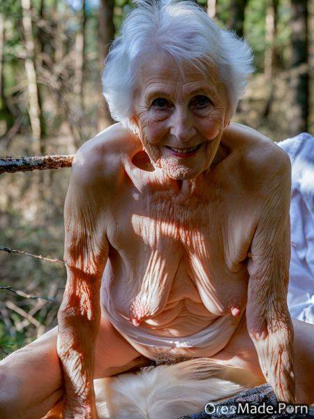 Forest evening white hair short cowgirl amateur woman AI porn - made.porn on pornintellect.com