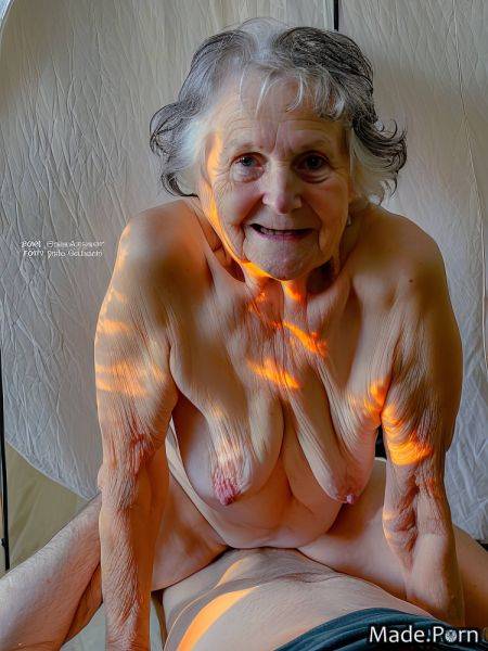White hair orgasm pov saggy tits messy hair small tits tent AI porn - made.porn on pornintellect.com