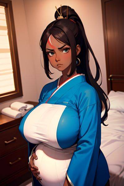 Anime Pregnant Huge Boobs 70s Age Serious Face Brunette Ponytail Hair Style Dark Skin Cyberpunk Bedroom Close Up View T Pose Geisha 3687137083018505095 - AI Hentai - aihentai.co on pornintellect.com