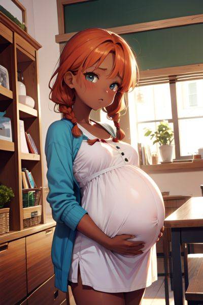 Anime Pregnant Small Tits 80s Age Shocked Face Ginger Braided Hair Style Dark Skin Vintage Cafe Front View T Pose Teacher 3687202794886359987 - AI Hentai - aihentai.co on pornintellect.com