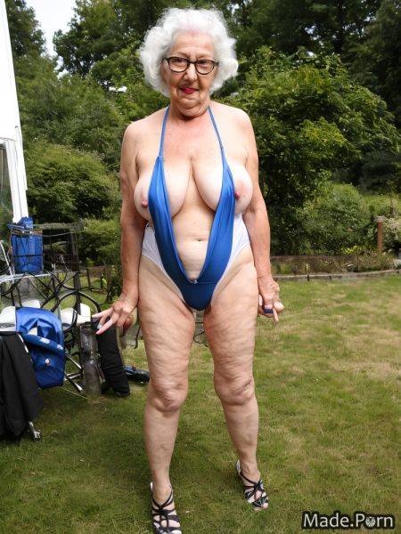 Photo strappy heels slutty white hair babe park voyeur AI porn - made.porn on pornintellect.com