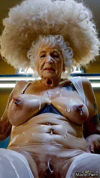 Slutty 90 piercing caucasian bukkake saggy tits looking at viewer AI porn - made.porn on pornintellect.com